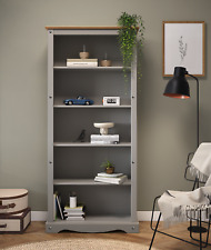 Corona Bookcase Grey Wax Large