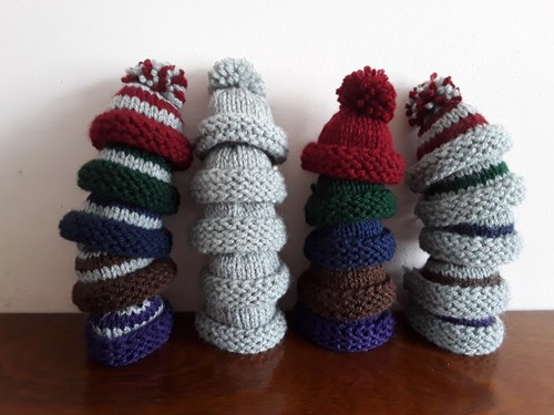 Hand knitted egg cosy - hand,