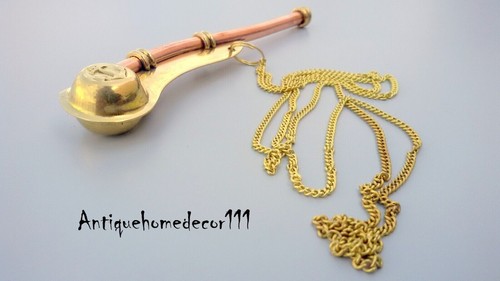 Brass boatswain whistle with - brass,