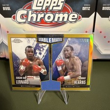 Topps Chrome Boxing Sugar Ray Leonard Tomas Hearns /50 Stablemates 
