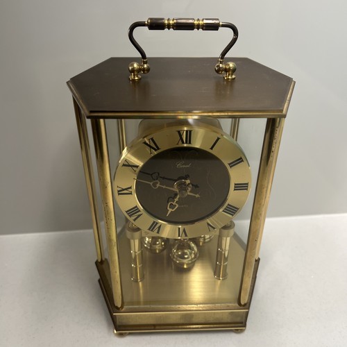 Coral carriage clock quartz - coral,