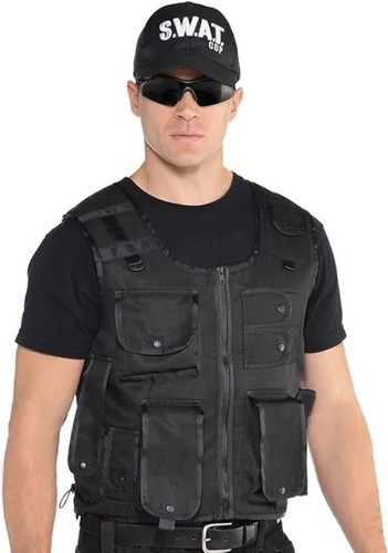 Swat vest hat - adult, costume