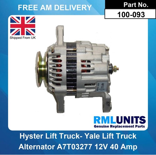 Alternator for hyster forklift - alternator,