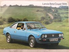 Lancia Beta Coupe 1300 UK Market Car Sales Brochure - August 1977