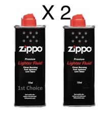 2 x Zippo Premium Lighter Fuel Fluid petrol 125ml + Free Delivery UK