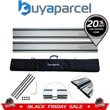 2x 1.5m Guide Rail for Festool Milwaukee Plunge Saws + Carry Bag + 2 Connectors