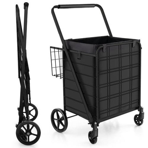 Costway black folding shopping - costway,