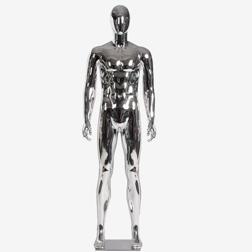 Silver chrome male mannequin - chrome,