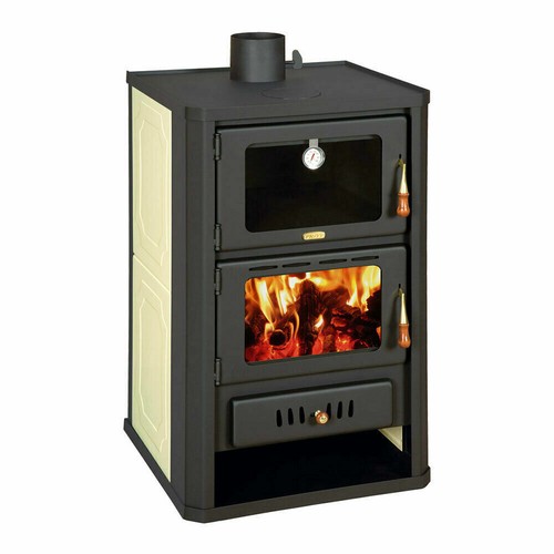 Wood burning stove with - , boiler