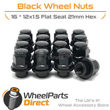 Wheel Nuts (16) 12x1.5 Flat Black for Toyota MR2 [Mk1] 84-89 on Original Wheels