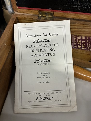 Gestetner neo cyclostyle - gestetner's,