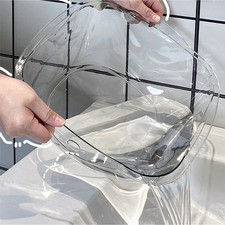 S Face Basin Transparent Easy Grip Plastic Multifunctional Wash Basin For Ha NEW