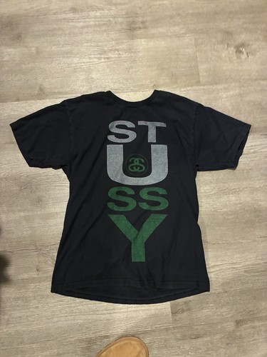 Stussy black teashirt men sz - stussy, men's