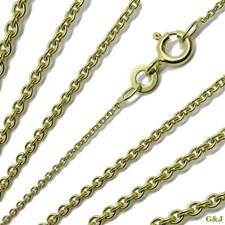 Anchor Chain Necklace Round 0.80 - 1.50Mm 34 - 80Cm 333 375 585 750 Yellow Gold