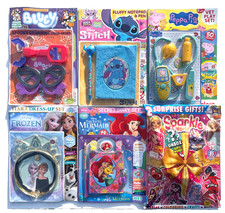 6 x PEPPA PIG / BLUEY / FROZEN / STITCH / SPARKLE WORLD ETC MAGAZINES ~ NEW