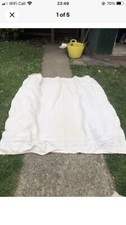 Extreme Rare Witney All wool blanket vintage 1940s 50s English cream blue double