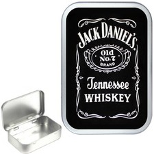 JACK DANIELS SILVER HINGED TIN
