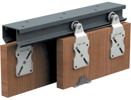 Double sliding rail track - rail,
