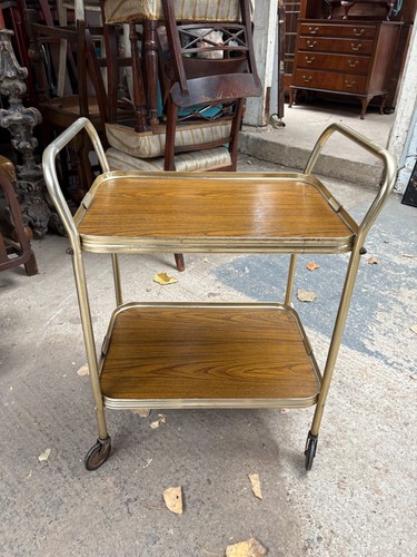 Metal tea drinks trolley wood - tea,