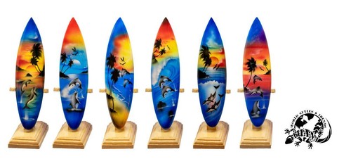 Surfboard 30cm wooden - surfboard, on