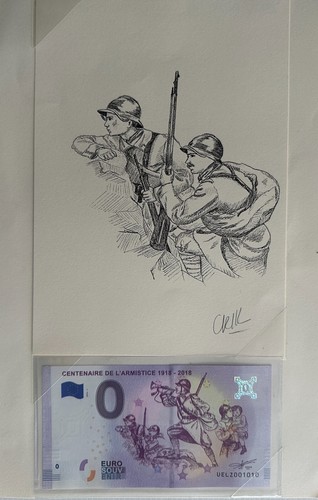 Euro note original drawing - euro,