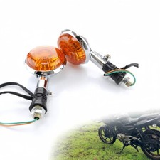 2pcs Turn Signal Indicators Light Blinker For Yamaha Virago 250/535 XV250 Chrome
