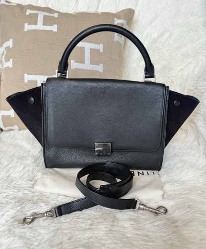 Celine trapeze black leather - celine,