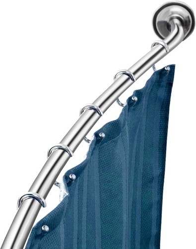 Curved shower curtain rod - curved,