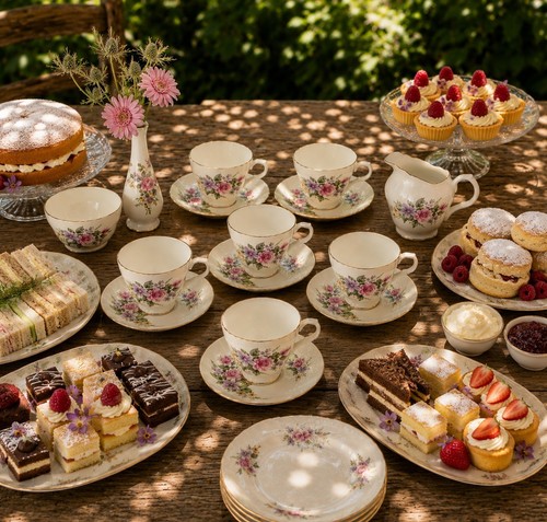 Vintage crown trent tea set - tea,