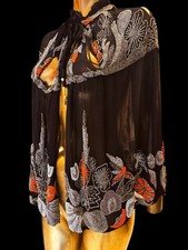 Edwardian Antique Victorian Black Feathered Shoulder Cape