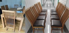 Oak Table and Set of 8