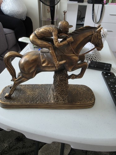 Bronze metallic resin horse - metallic,