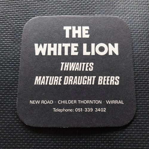The white lion beer mat - white,
