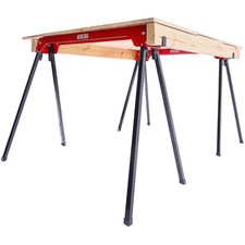 New 2 x 740mm 500kg Trestle Sawhorse Non Slip Stands Foldable Carpenter Builder