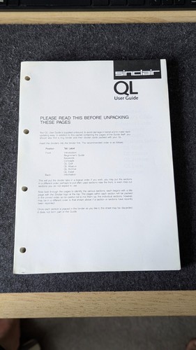 Vintage sinclair user - ql,