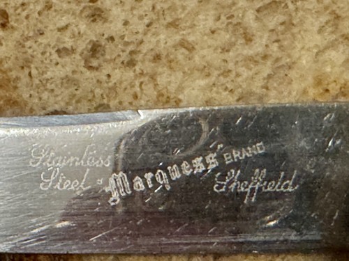 Vintage butter knife faux - butter, bone