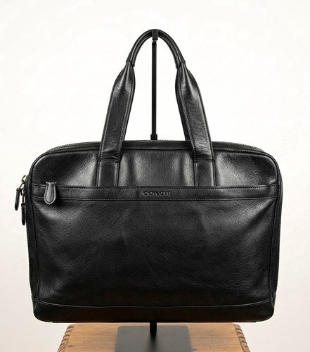 Coach black solid leather - solid,