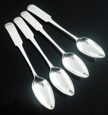 4 Scottish Provincial Silver Teaspoons, William Ritchie PERTH c.1800 Antique