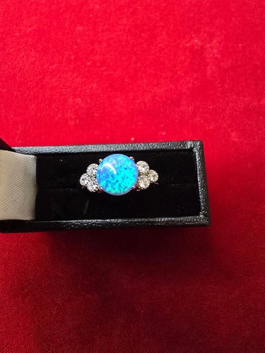 Gorgeous blue opal sterling - &,