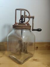 ANTIQUE DAZEY BUTTER CHURN NO. 40 Hand Crank Wooden Paddles USA 14" FARMHOUSE