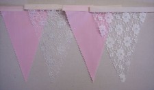 Vintage Bunting BABY PINK &