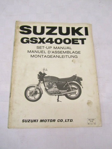 Suzuki gsx400et set manual - gsx400et,