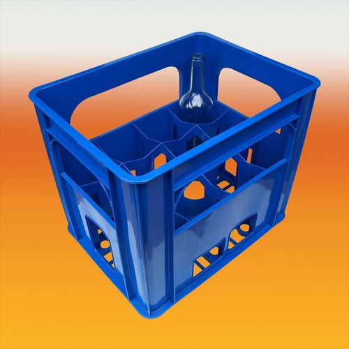Plastic wine bottle crate - plastic,