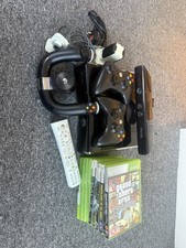 X Box 360 S 250GB Console with Kinect, Cables, Games, and Controller And More