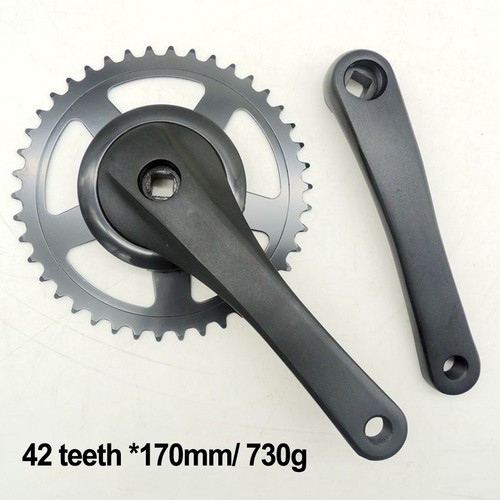 Black bike crankset chainset - black,