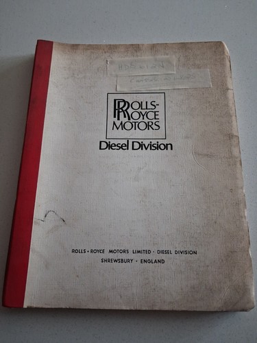 Rolls royce diesel parts book - rolls-royce,