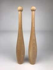Indian Clubs, Wooden Clubs, Exercise Clubs, Small - 2Lb or 0.9 kg each club