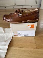 Mens Bally Rimion Brown Leather Boat Deck Shoes Loafers Size UK 8.5 NEW IN BOX