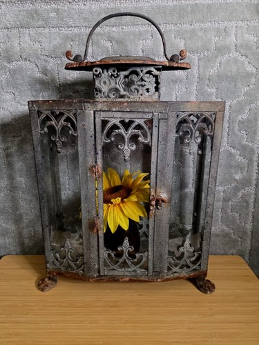 Victorian metal glass hanging - victorian,