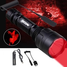 Long Range Red LED Flashlight